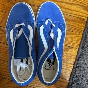 Suede blue and white vans
